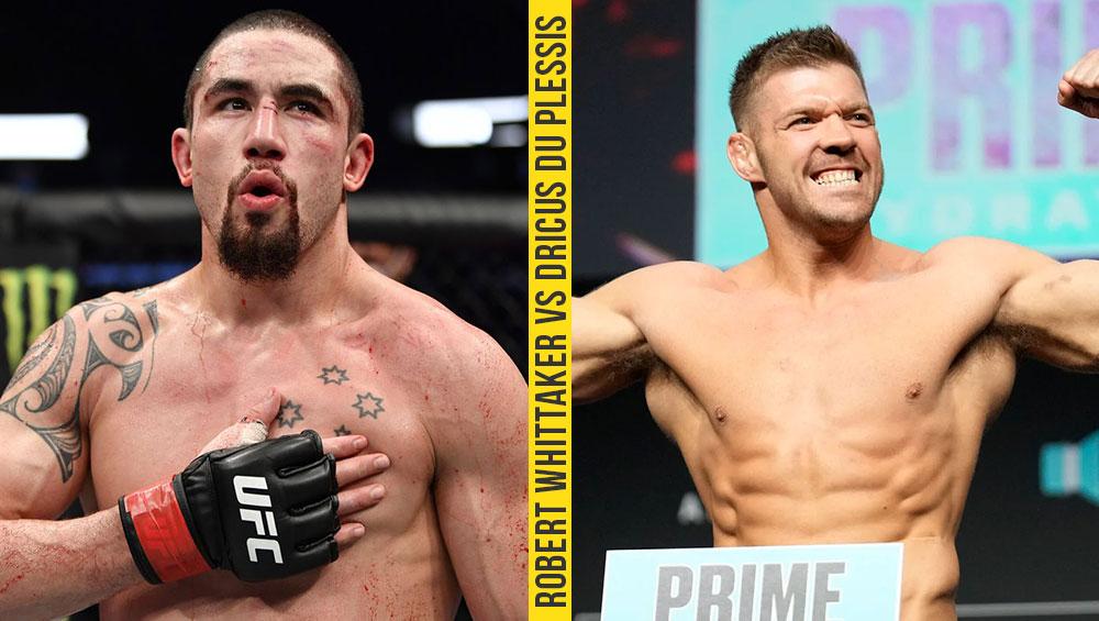 Robert Whittaker vs Dricus Du Plessis annoncé à l'UFC 290