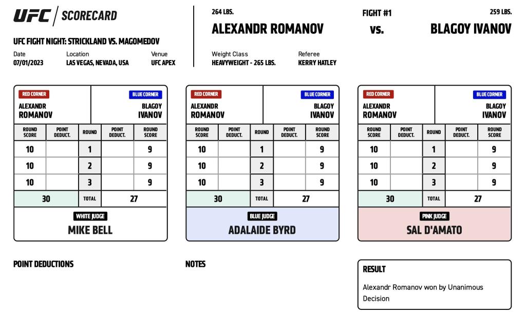 UFC Vegas 76 - Alexandr Romanov vs Blagoy Ivanov