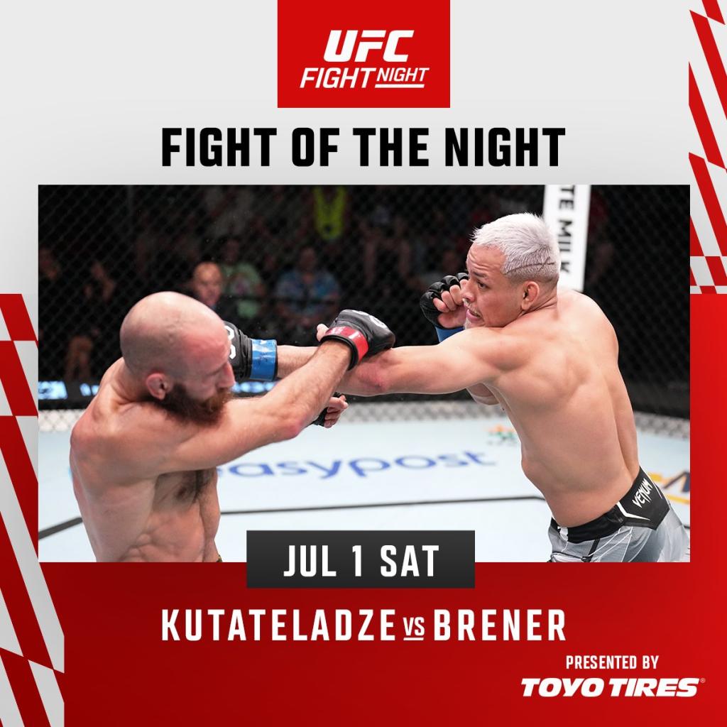 UFC Vegas 76 - Guram Kutateladze vs Elves Brener