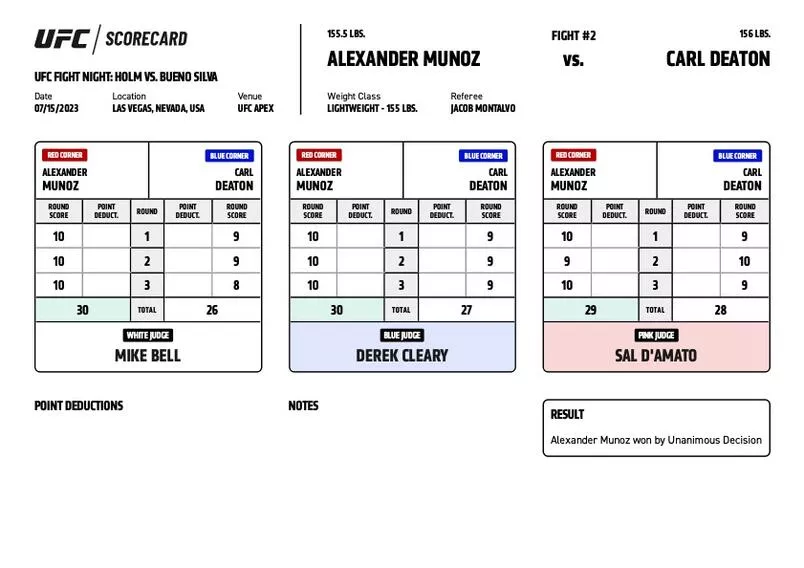 UFC on ESPN 49 - Alex Munoz vs Carl Deaton III