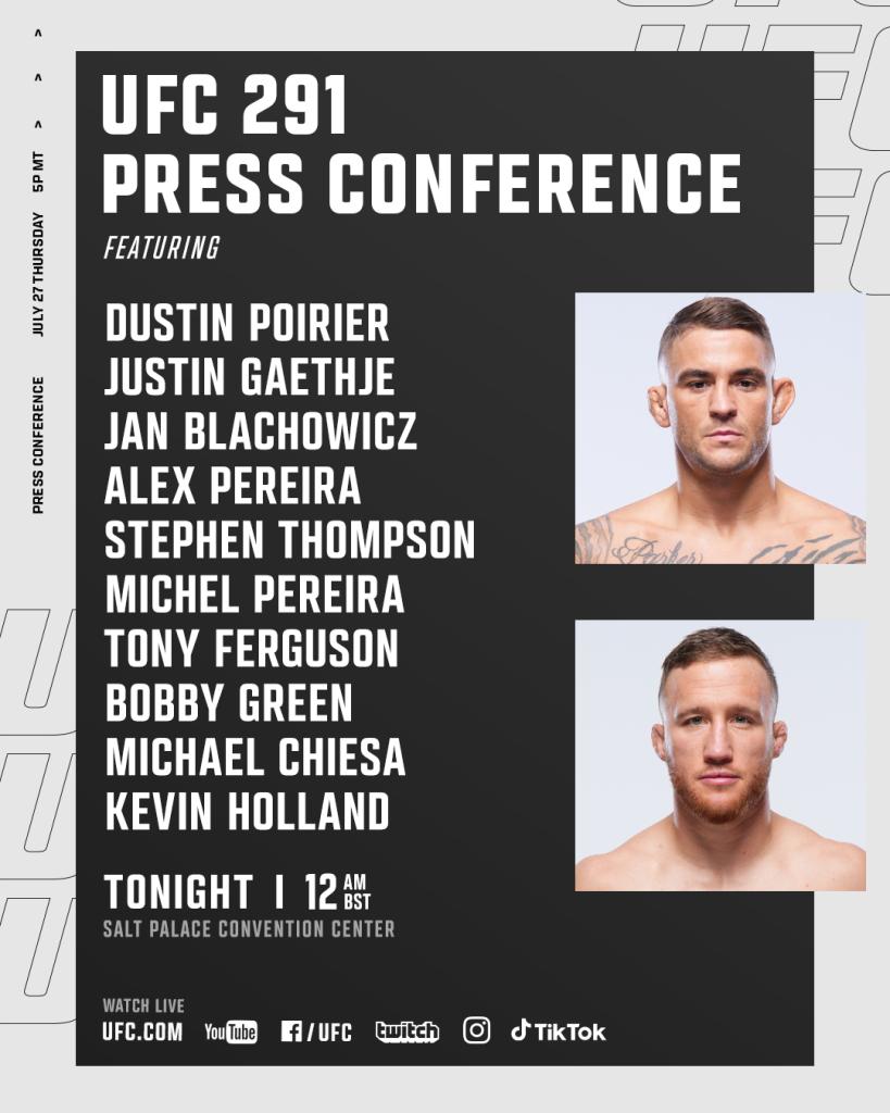UFC 291 - Conférence de presse d'avant combat