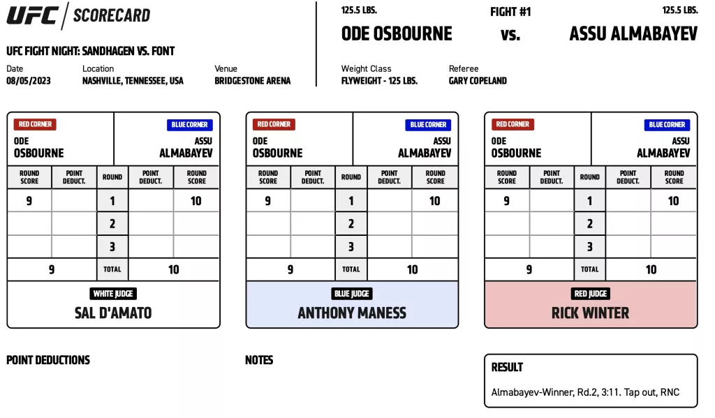 UFC on ESPN 50 - Ode Osbourne vs Asu Almabaev