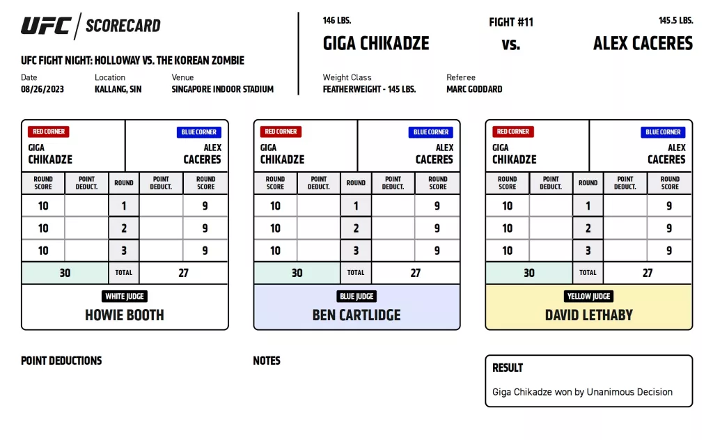 UFC on ESPN+ 83 - Giga Chikadze vs Alex Caceres