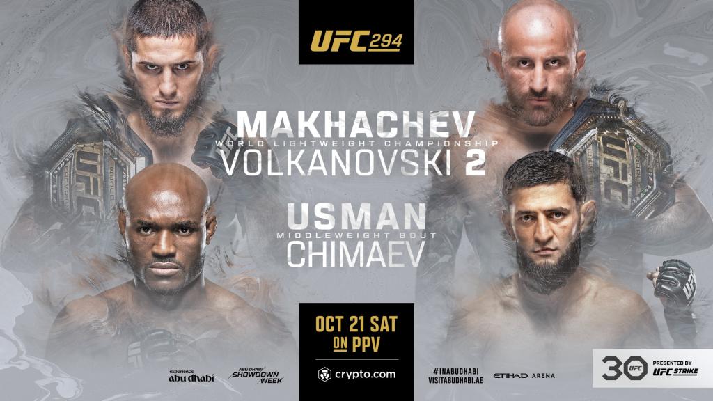 UFC 294 - Programme et diffusion TV et Live Stream