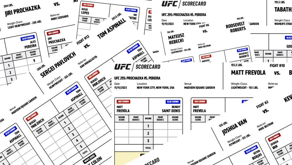 UFC 295 - Scorecards | New York City