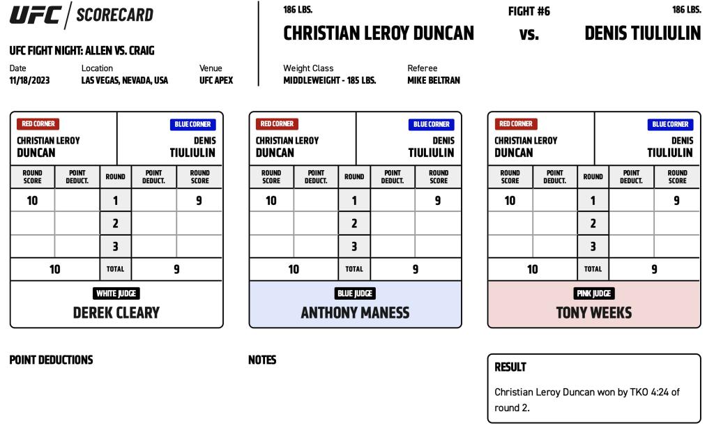 Christian Leroy Duncan l'emporte par TKO à 4:24 du Round 2 | UFC on ESPN+ 90