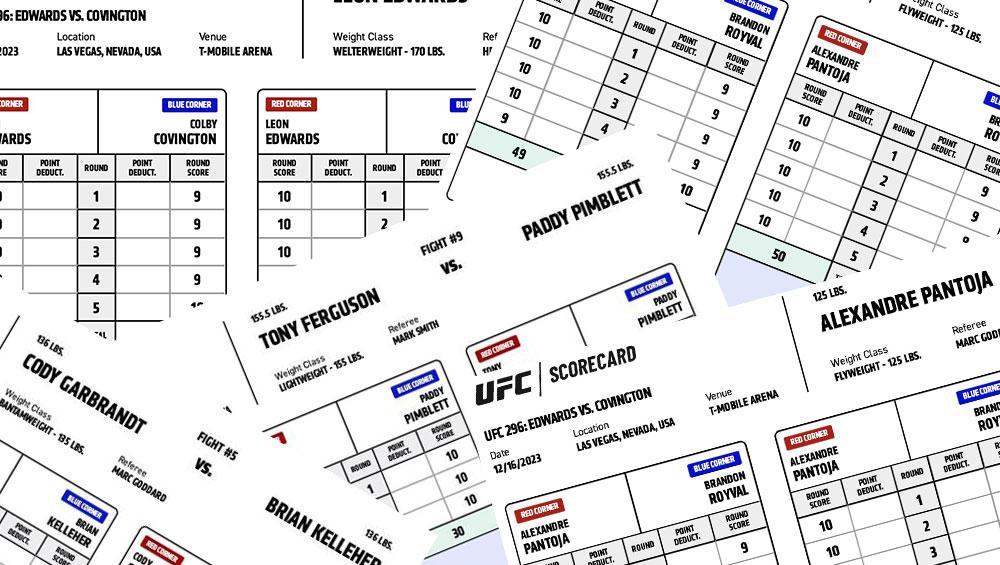 UFC 296 - Scorecards | Las Vegas