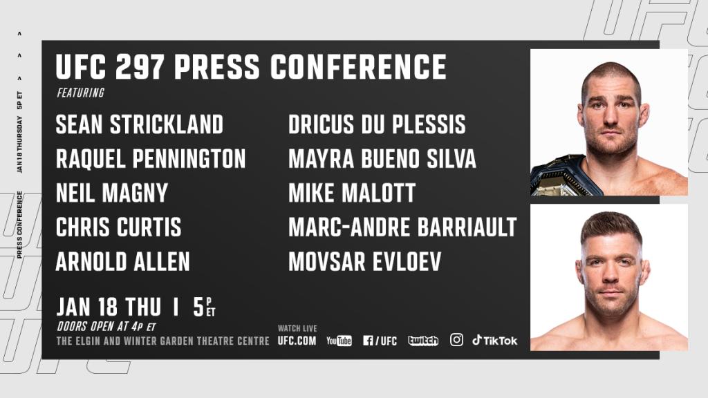 UFC 297 - Conférence de presse d'avant-combat en direct : Live Stream | Toronto