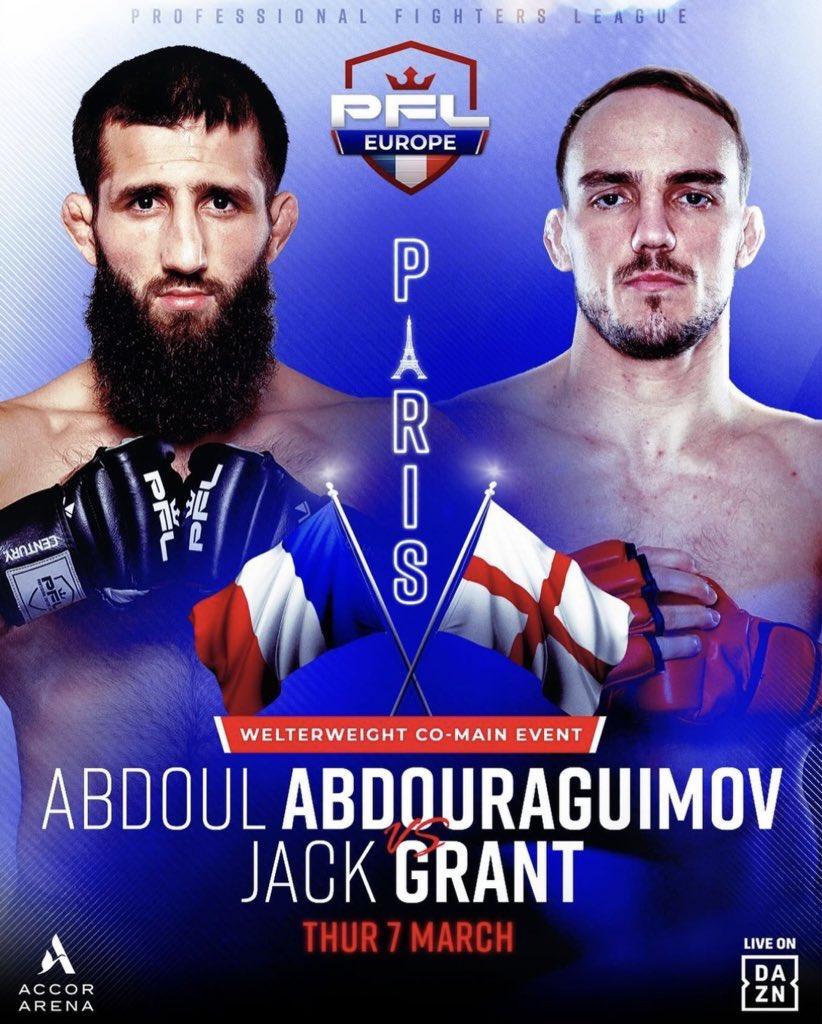 Abdoul Abdouraguimov affronte Jack Grant chez les poids mi-moyens | PFL Paris