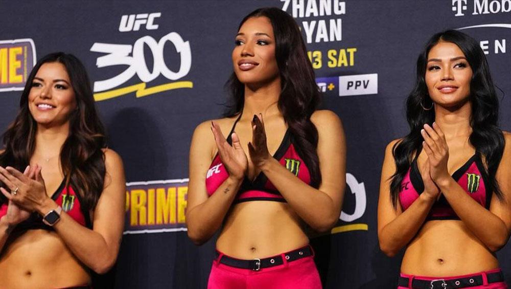 UFC 300 - Les Rings Girls : Vanessa Hanson, Brookliyn Wren, Red Dela Cruz | Las Vegas