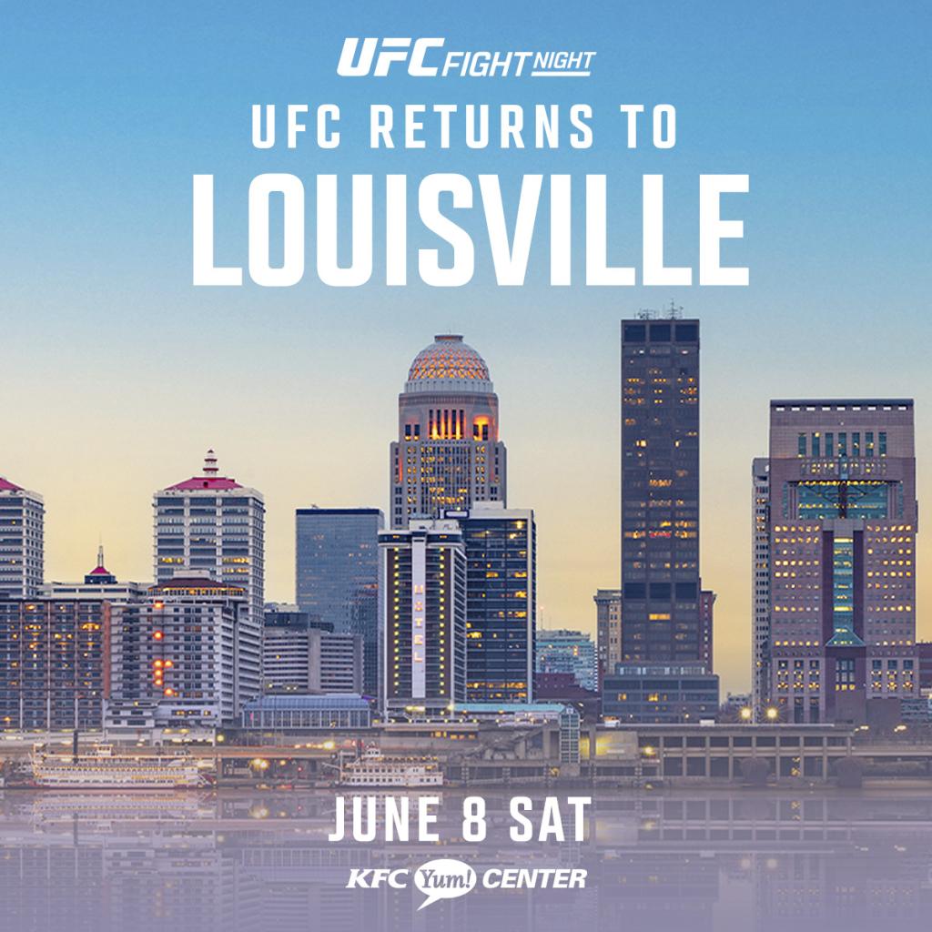 L'UFC Louisville officiel pour le 8 juin au KFC Yum! Center