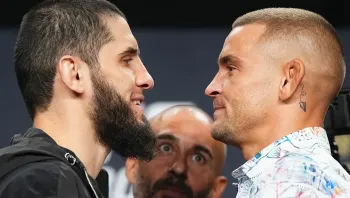 Des tensions éclatent entre Makhachev et Poirier lors du face-à-face de l'UFC 302