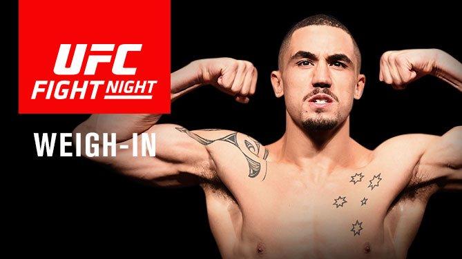 UFC Fight Night 101 - La pesée (résultats)