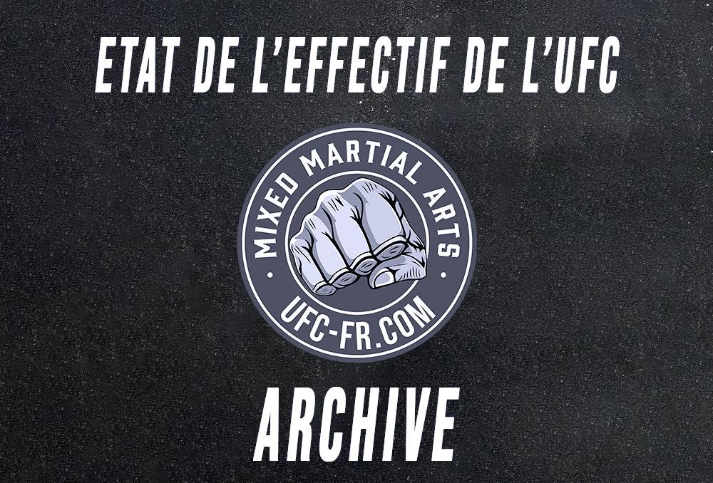 État de l'effectif de l'UFC - février 2025
