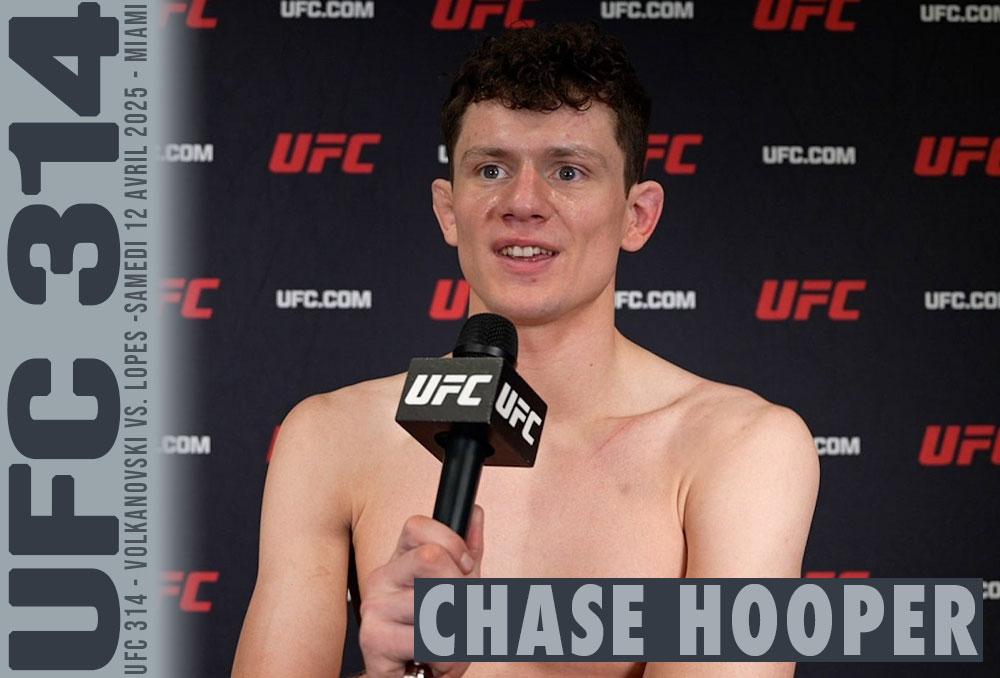Chase Hooper veut évaluer son jiu-jitsu face au vétéran Jim Miller lors de leur affrontement à l’UFC 314 | Miami