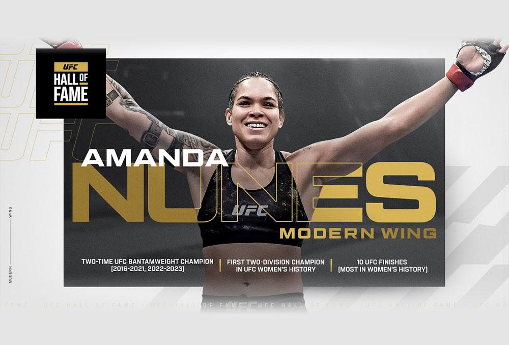 Amanda Nunes fait son entrée au Temple de la renommée de l'UFC