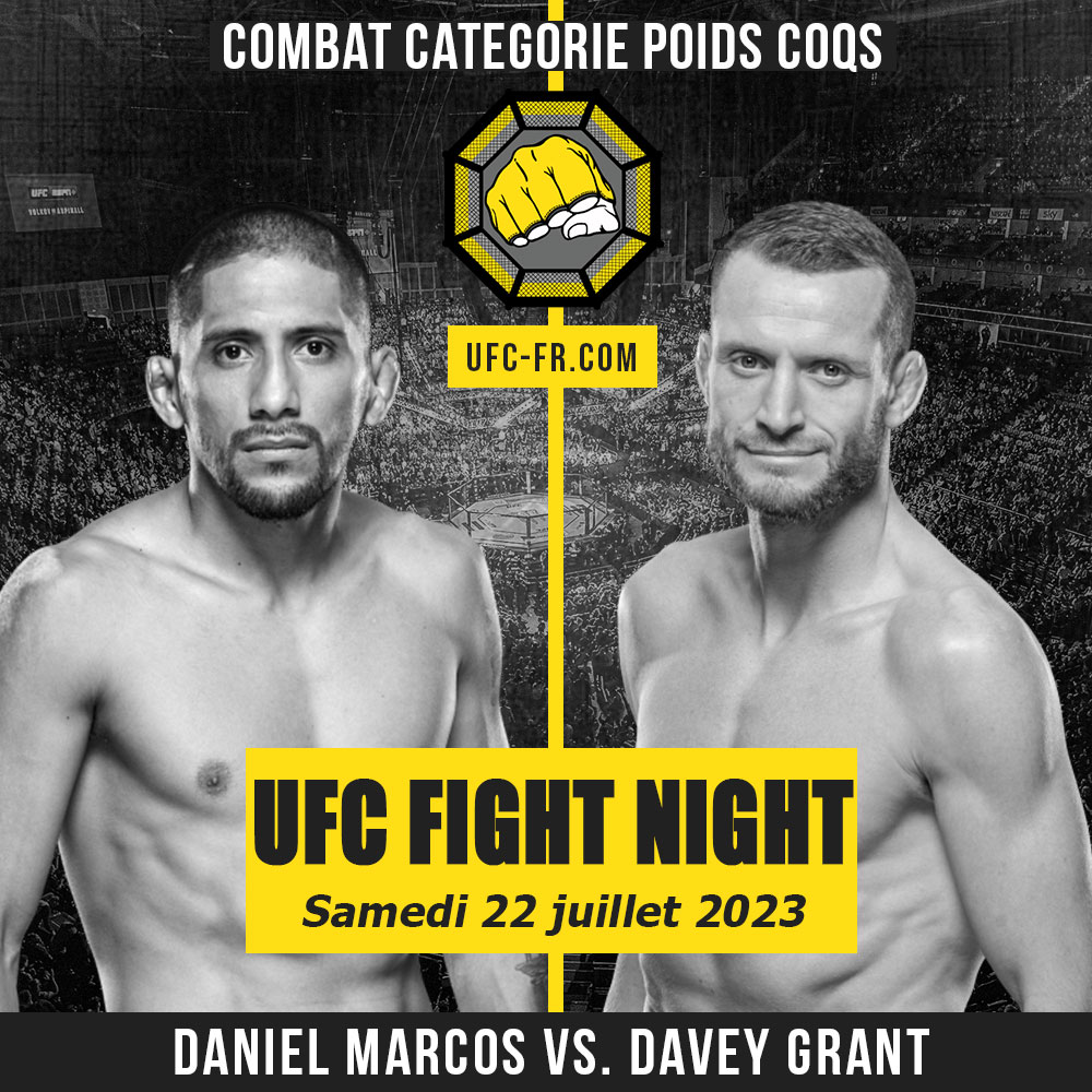 Combat Categorie - Poids Coqs : Daniel Marcos vs. Davey Grant - UFC ON ESPN+ 82 - ASPINALL VS. TYBURA
