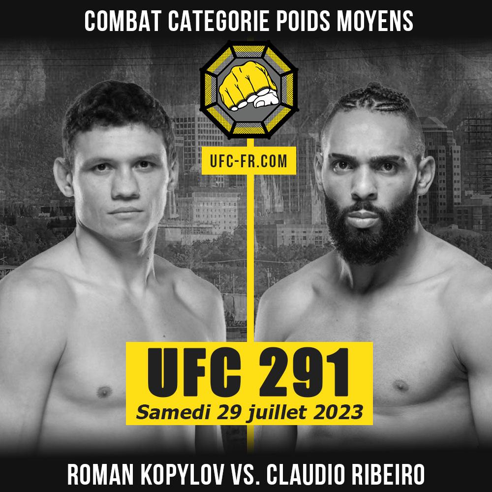 Combat Categorie - Poids Moyens : Roman Kopylov vs. Claudio Ribeiro - UFC 291 - POIRIER VS. GAETHJE 2