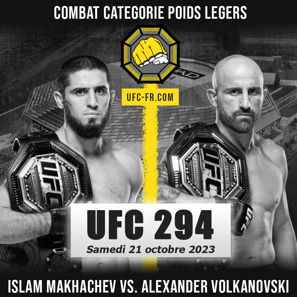 Championnat du Monde - Poids Légers : Islam Makhachev vs. Alexander Volkanovski - UFC 294 - MAKHACHEV VS. VOLKANOVSKI 2