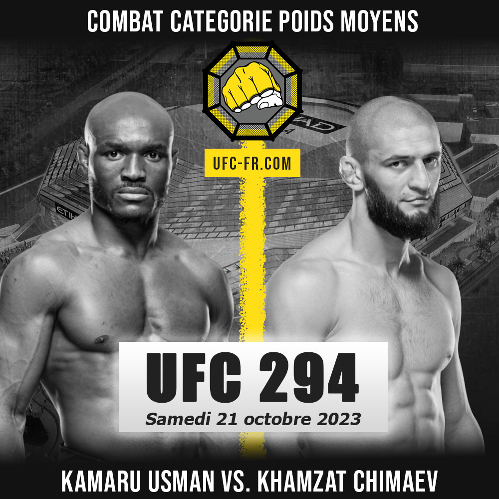 Combat Categorie - Poids Moyens : Kamaru Usman vs. Khamzat Chimaev - UFC 294 - MAKHACHEV VS. VOLKANOVSKI 2