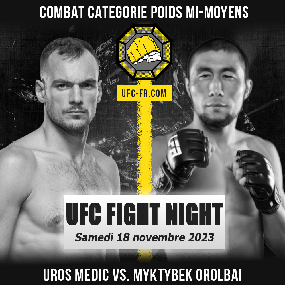 UFC on ESPN+ 90 - Uros Medic vs Myktybek Orolbai