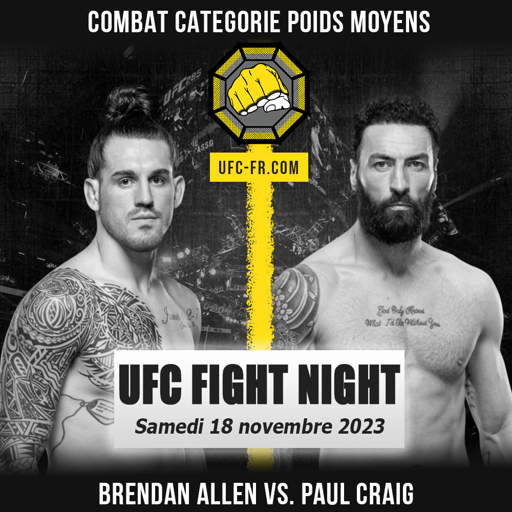 UFC ON ESPN+ 90 - Brendan Allen vs Paul Craig