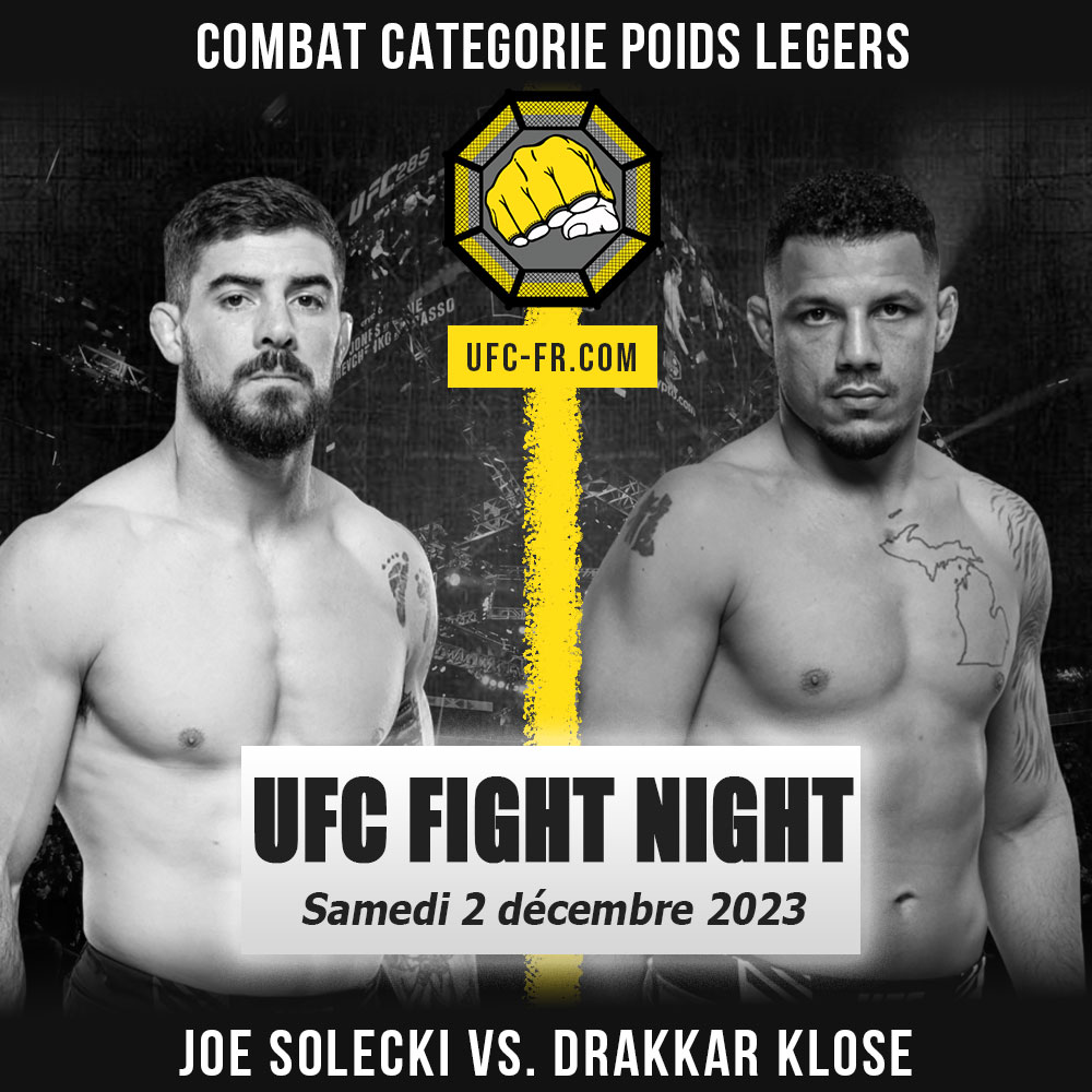 Combat Categorie - Poids Légers : Joe Solecki vs. Drakkar Klose - UFC ON ESPN 52 - DARIUSH VS. TSARUKYAN