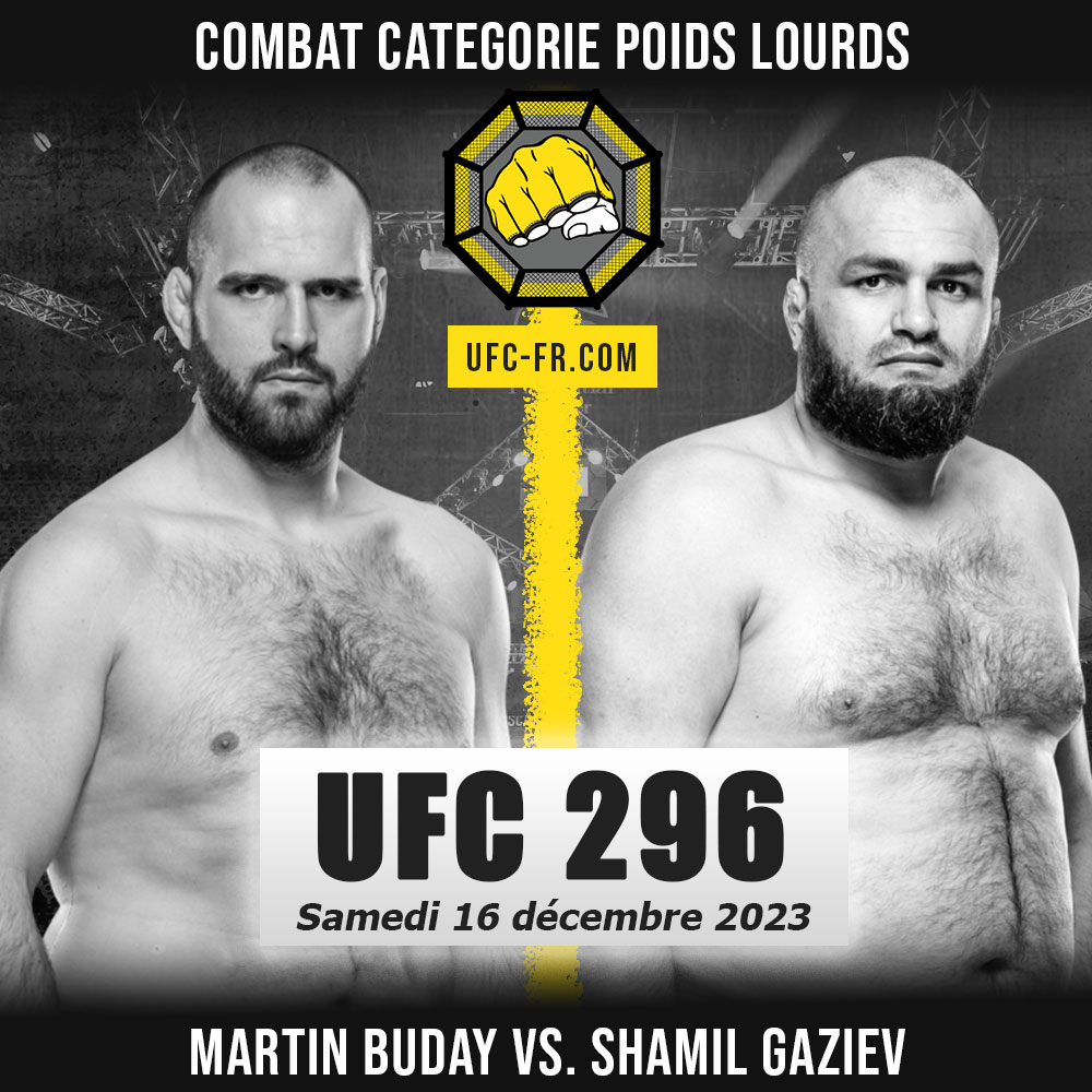 Combat Categorie - Poids Lourds : Martin Buday vs. Shamil Gaziev - UFC 296 - EDWARDS VS. COVINGTON