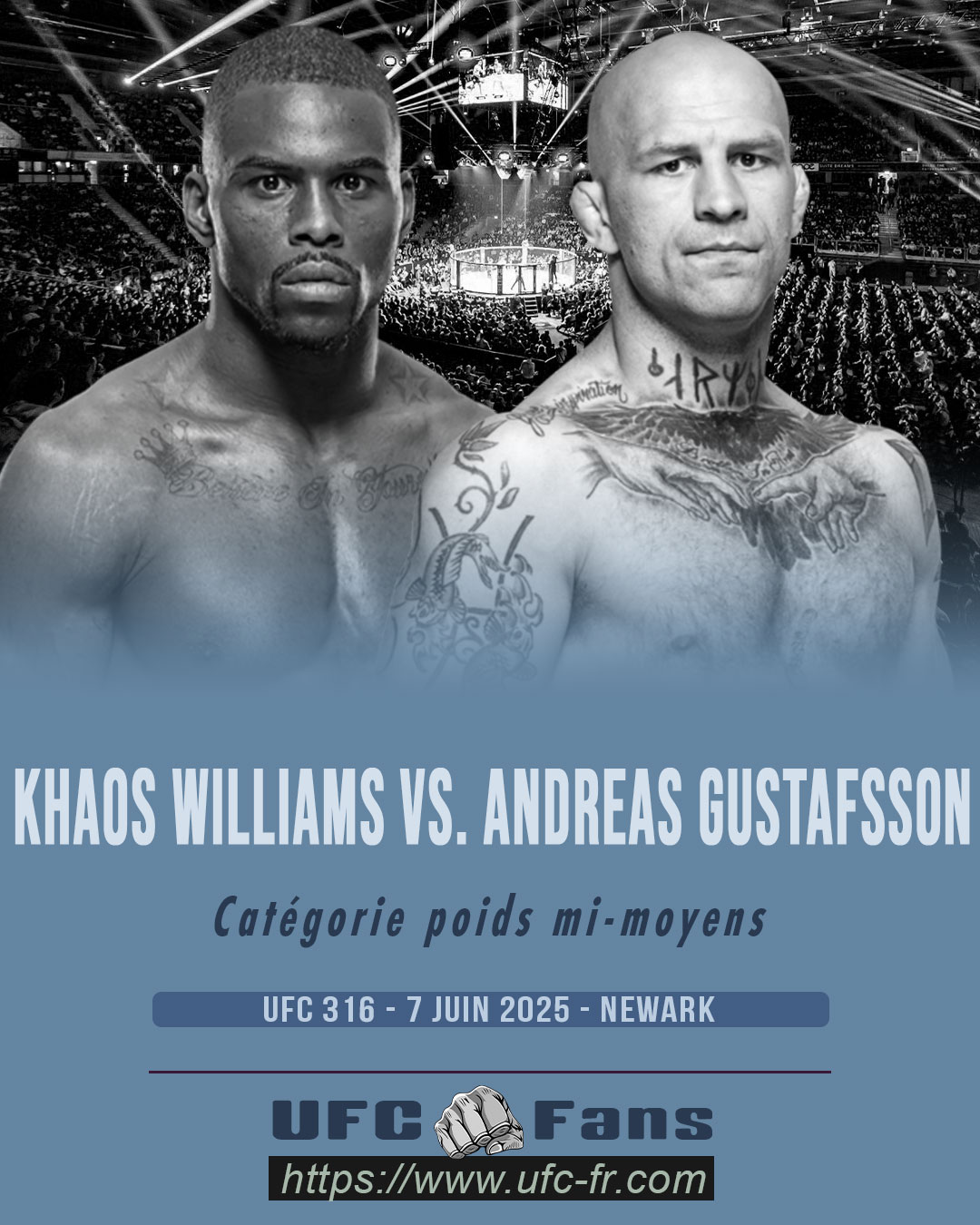 UFC 316 - Khaos Williams vs Andreas Gustafsson
