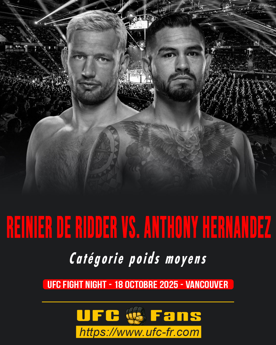 UFC FIGHT NIGHT - Reinier de Ridder vs Anthony Hernandez