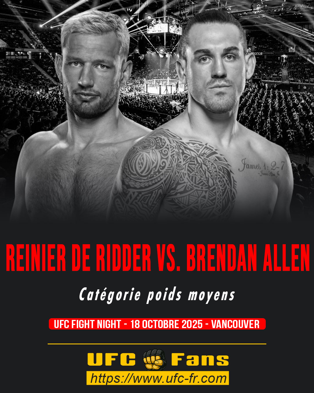 UFC ON ESPN+ 120 - Reinier de Ridder vs Brendan Allen