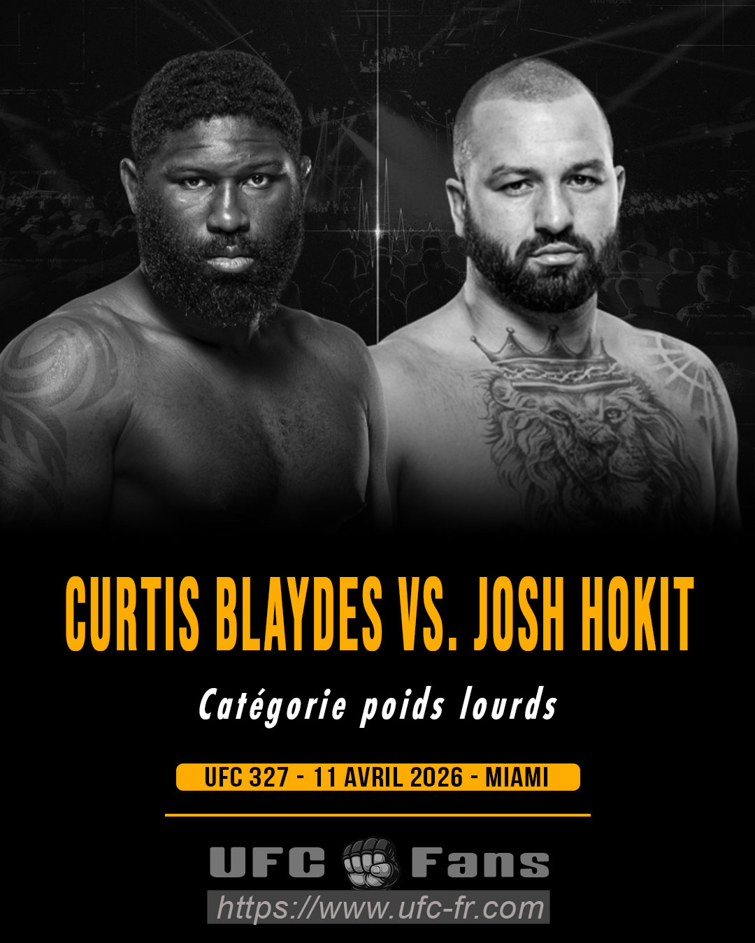 UFC 327 - Curtis Blaydes vs Josh Hokit