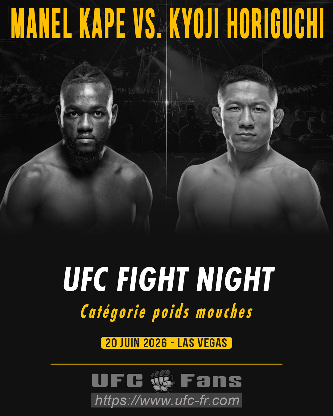 UFC FIGHT NIGHT - Manel Kape vs Kyoji Horiguchi