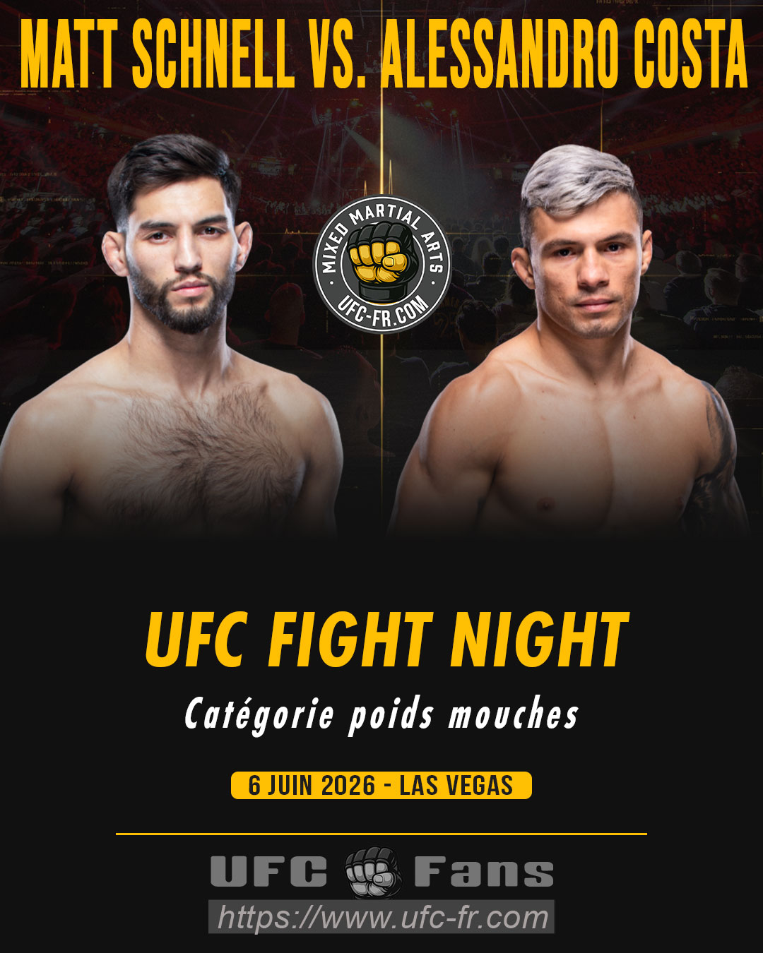 UFC FIGHT NIGHT 278 - Matt Schnell vs Alessandro Costa