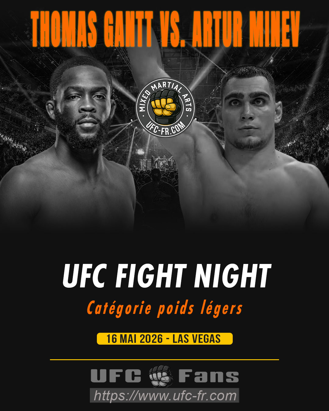 UFC FIGHT NIGHT 276 - Tommy Gantt vs Artur Minev UFC FIGHT NIGHT 276 - Tommy Gantt vs Artur Minev