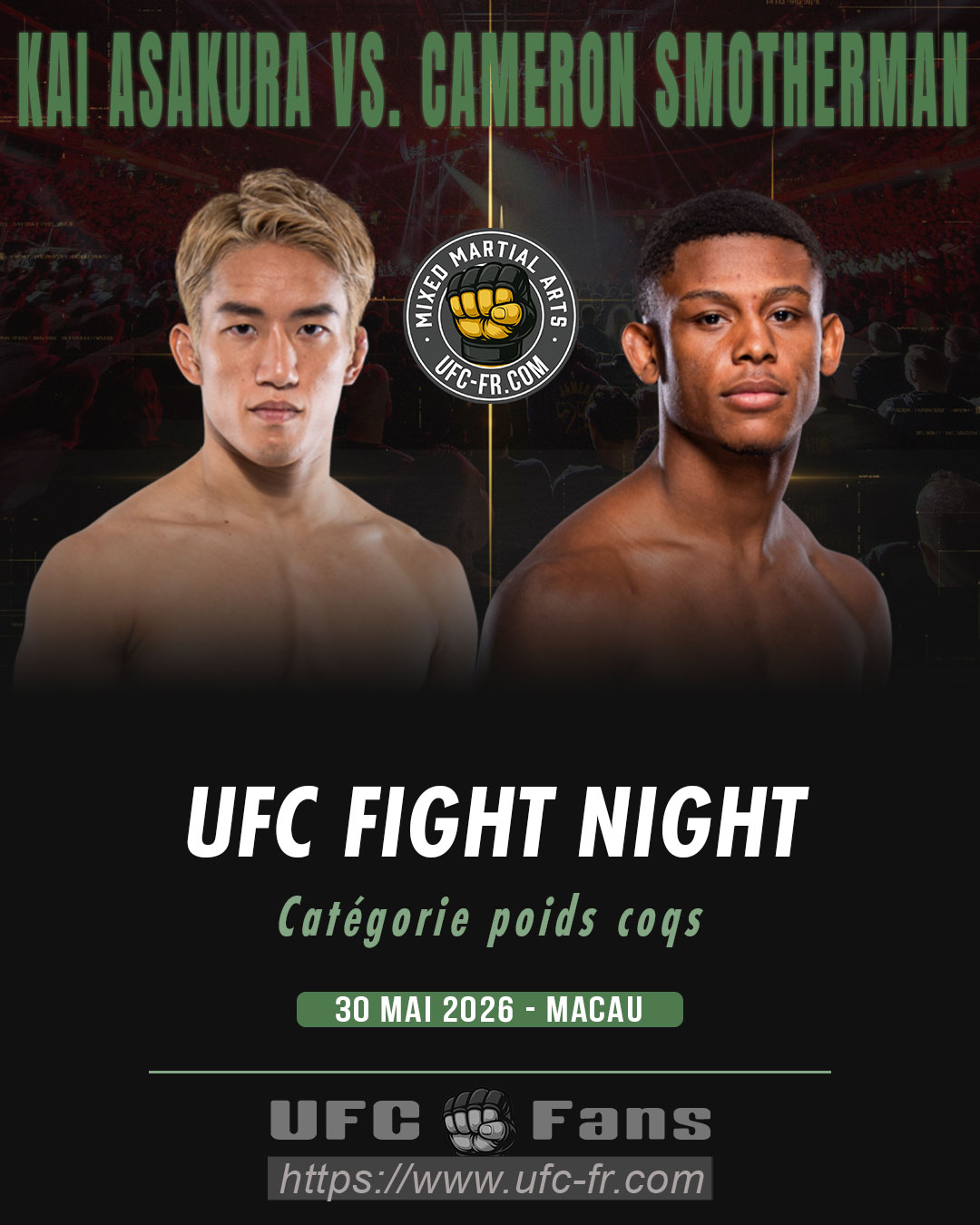 UFC FIGHT NIGHT 277 - Kai Asakura vs Cameron Smotherman