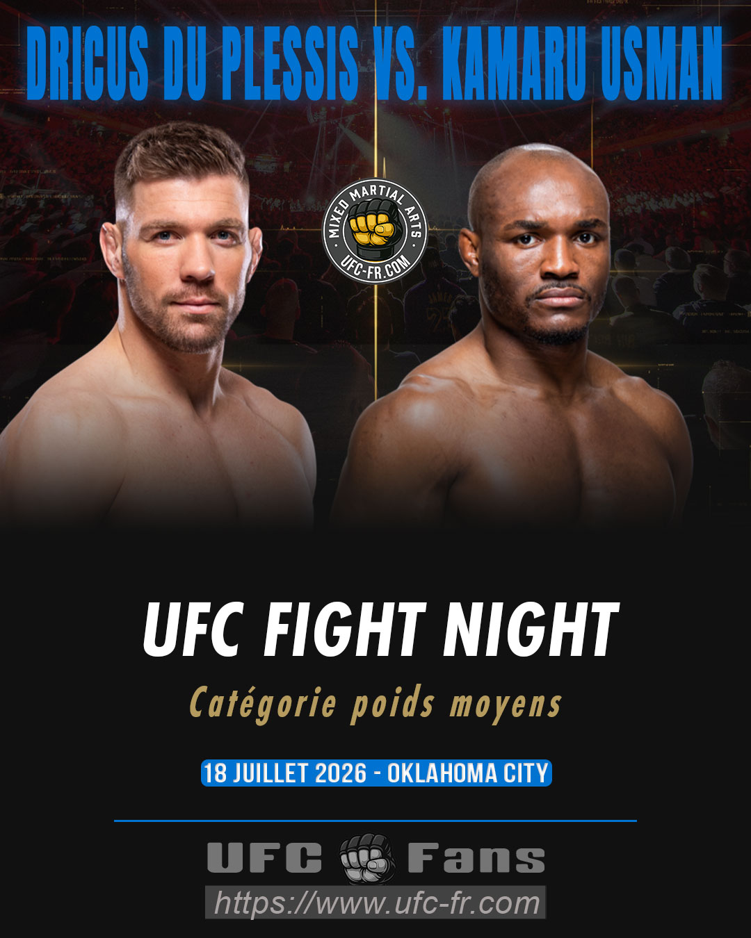 UFC FIGHT NIGHT 281 - Dricus Du Plessis vs Kamaru Usman UFC FIGHT NIGHT 281 - Dricus Du Plessis vs Kamaru Usman