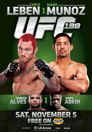 UFC 138 - LEBEN VS. MUNOZ