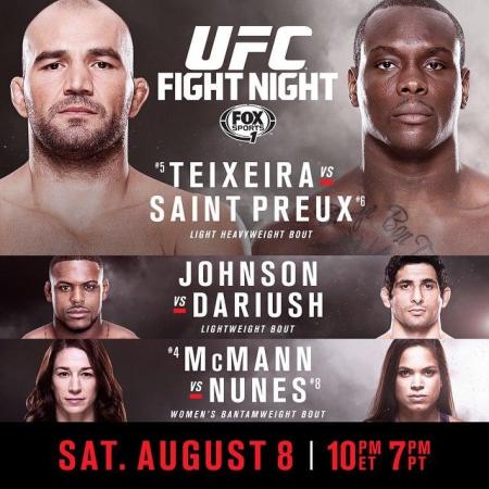 UFC FIGHT NIGHT 73 - TEIXEIRA VS. ST. PREUX