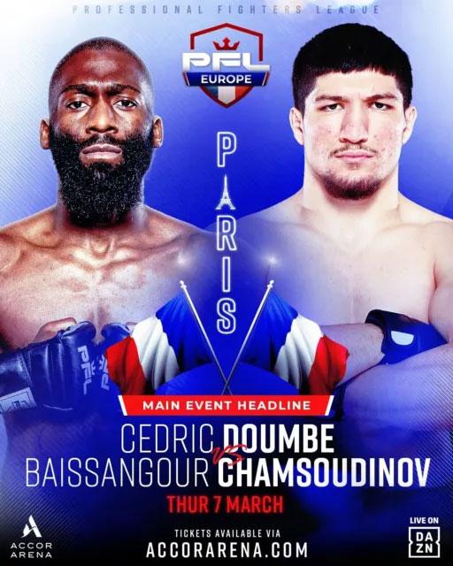 Horaires PFL EUROPE 1 DOUMBE VS. CHAMSOUDINOV