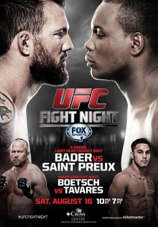 UFC FIGHT NIGHT 47 - BADER VS. ST. PREUX