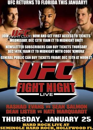 UFC FIGHT NIGHT 8 - EVANS VS. SALMON