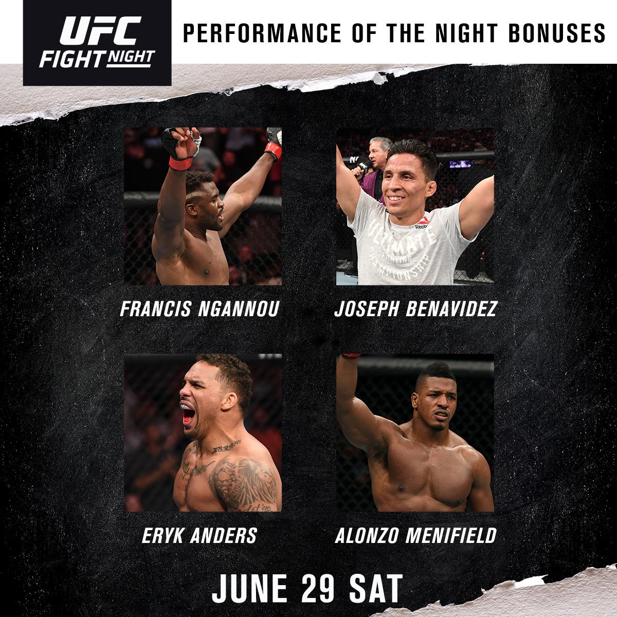 UFC Minneapolis : Bonus de la soirée