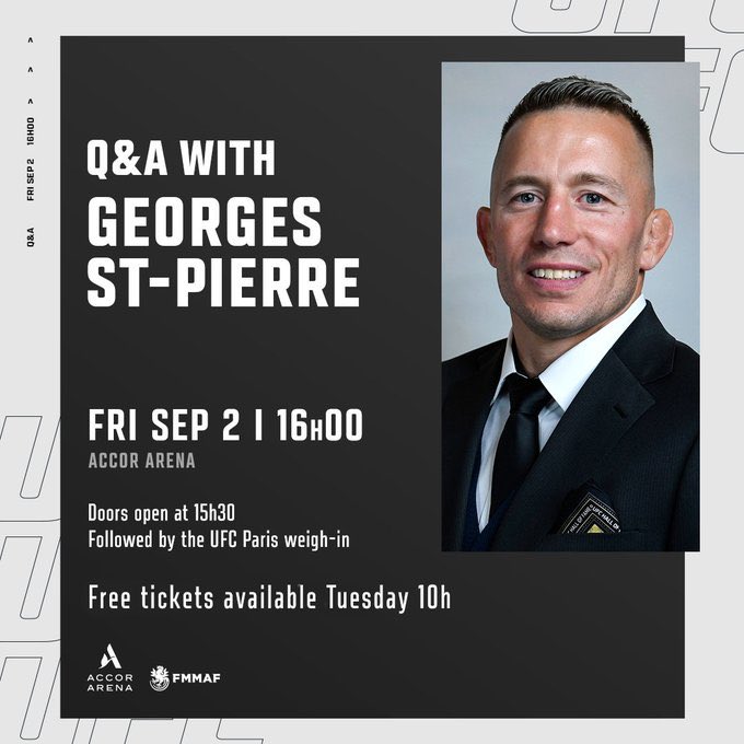 UFC on ESPN+ 67 - Paris - Georges St-Pierre Q&A