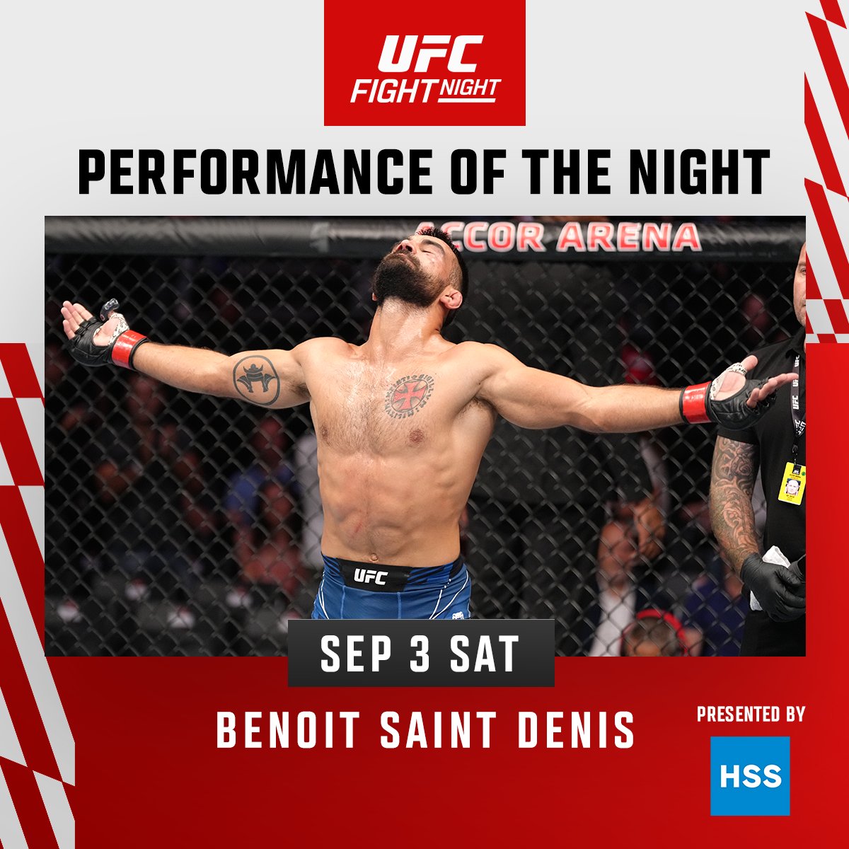UFC Paris - Performance de la soirée Benoit Saint-Denis