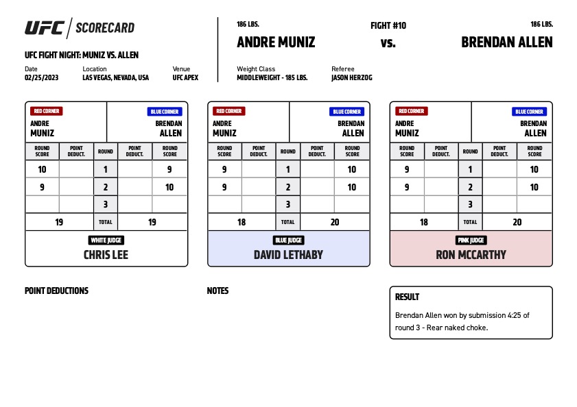 UFC on ESPN+ 78 - Andre Muniz vs Brendan Allen