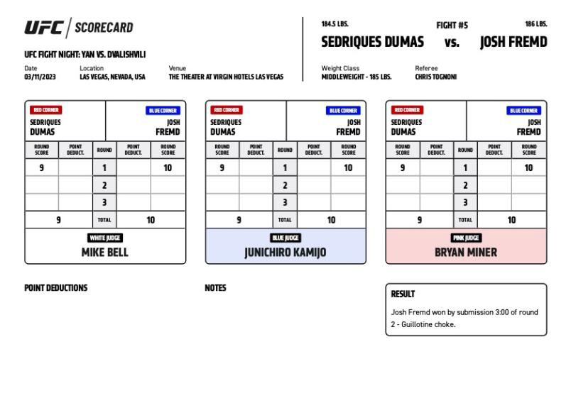 UFC on ESPN+ 79 - Sedriques Dumas vs Josh Fremd