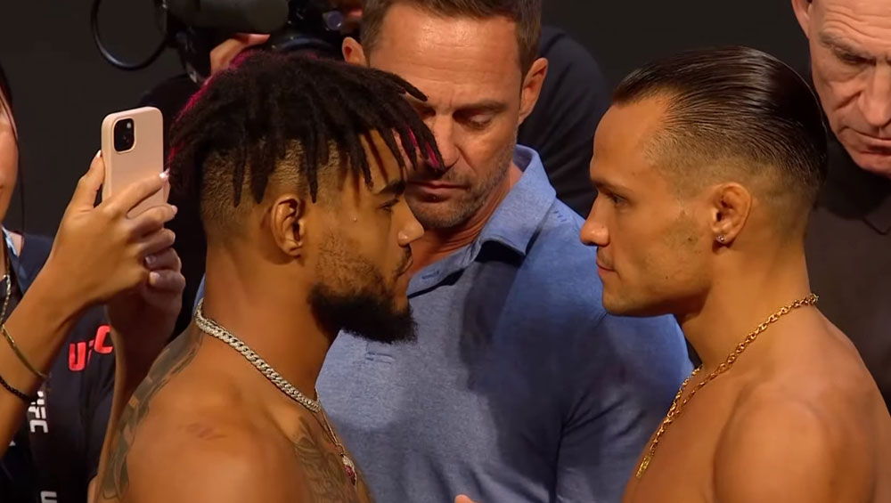 UFC Paris - La pesée cérémoniale : Morgan Charriere vs Manolo Zecchini