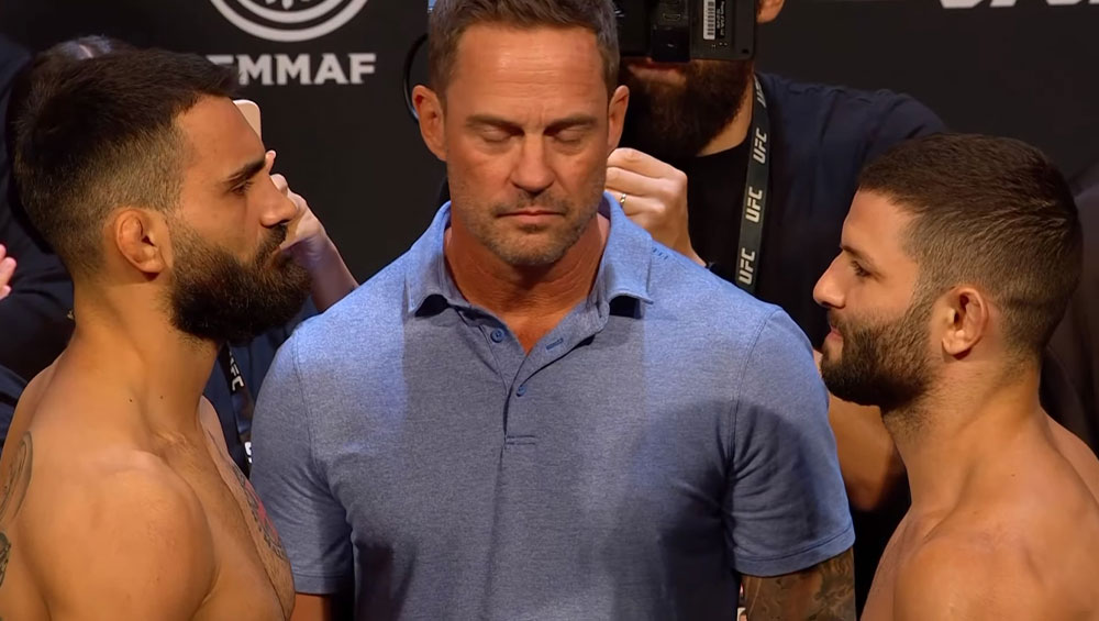 UFC Paris - La pesée cérémoniale : Benoit Saint-Denis vs Thiago Moises