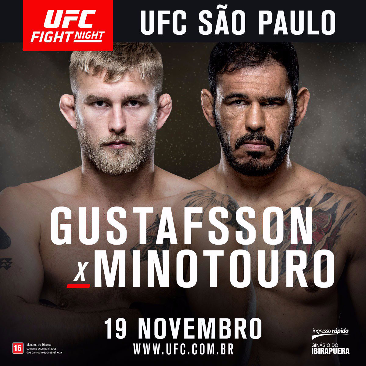 Poster/affiche UFC Fight Night 100 - Sao Paulo